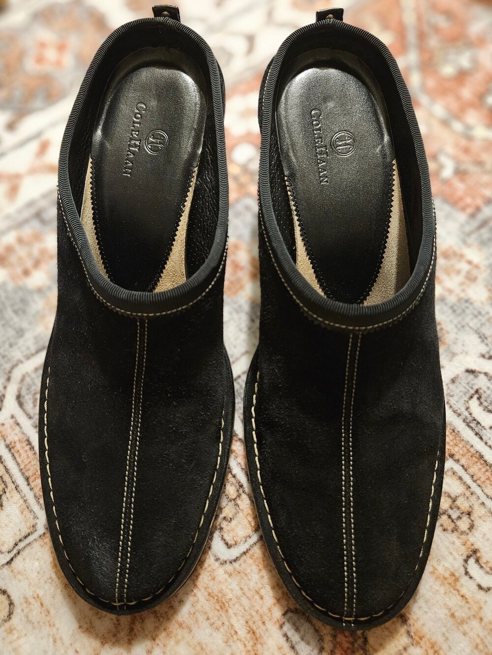 Cole Haan Black Suede Air Reva Mule Slip-On Shoes